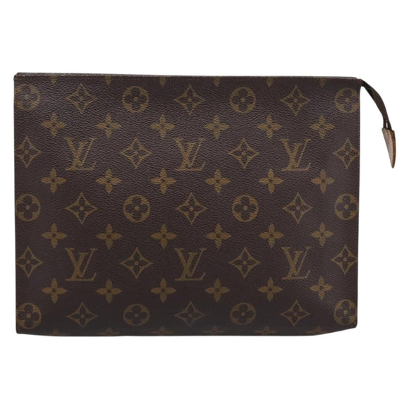LOUIS VUITTON Monogram Poche Toilette 26 Pouch M47542 LV Auth 207591