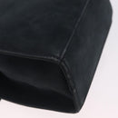 Salvatore Ferragamo Vala Shoulder Bag Suede Navy Gold Tone Auth 207593-19