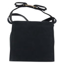 Salvatore Ferragamo Vala Shoulder Bag Suede Navy Gold Tone Auth 207593-2