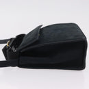 Salvatore Ferragamo Vala Shoulder Bag Suede Navy Gold Tone Auth 207593-4