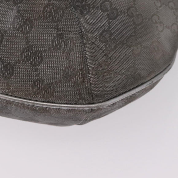 GUCCI GG Canvas Shoulder Bag Silver 181092 Auth 207594