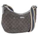 GUCCI GG Canvas Shoulder Bag Silver 181092 Auth 207594-1