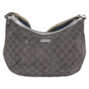 GUCCI GG Canvas Shoulder Bag Silver 181092 Auth 207594-13