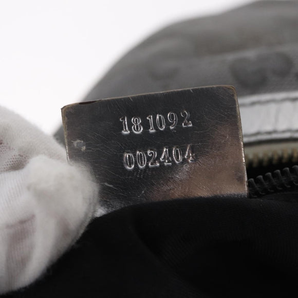 GUCCI GG Canvas Shoulder Bag Silver 181092 Auth 207594
