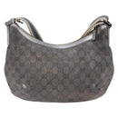 GUCCI GG Canvas Shoulder Bag Silver 181092 Auth 207594-2