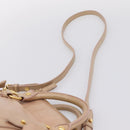 Miu Miu Vitellolux Hand Bag Leather 2way Pink Gold Tone Auth 207597V-15