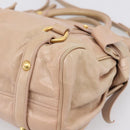 Miu Miu Vitellolux Hand Bag Leather 2way Pink Gold Tone Auth 207597V-16