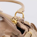Miu Miu Vitellolux Hand Bag Leather 2way Pink Gold Tone Auth 207597V-10