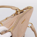 Miu Miu Vitellolux Hand Bag Leather 2way Pink Gold Tone Auth 207597V-6