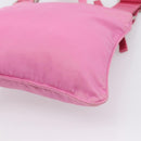 PRADA Shoulder Bag Nylon Pink Silver Auth 207599A-16