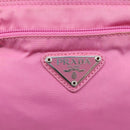 PRADA Shoulder Bag Nylon Pink Silver Auth 207599A-18