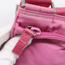PRADA Shoulder Bag Nylon Pink Silver Auth 207599A-9