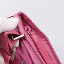 PRADA Shoulder Bag Nylon Pink Silver Auth 207599A-10