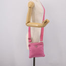 PRADA Shoulder Bag Nylon Pink Silver Auth 207599A-23