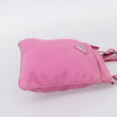 PRADA Shoulder Bag Nylon Pink Silver Auth 207599A-4