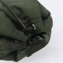 PRADA Pouch Nylon Green Silver Auth 207600A-5