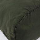 PRADA Pouch Nylon Green Silver Auth 207600A-14