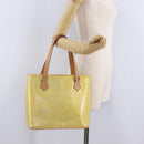 LOUIS VUITTON Monogram Vernis Houston Hand Bag Gris M91053 LV Auth 207601-28