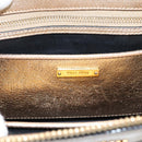 Miu Miu Madras Hand Bag Leather 2way Gold Auth 207611A-22