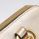 Miu Miu Madras Hand Bag Leather 2way Gold Auth 207611A-9