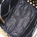 Miu Miu Biker Hand Bag Leather 2way Yellow Gold Auth 207612A-17