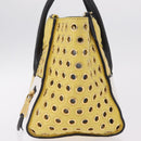Miu Miu Biker Hand Bag Leather 2way Yellow Gold Auth 207612A-4