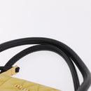 Miu Miu Biker Hand Bag Leather 2way Yellow Gold Auth 207612A-8