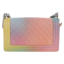 CHANEL Boy chanel Matelasse Chain Bag Caviar Skin Multicolor CC Auth 207613SM-2