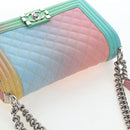 CHANEL Boy chanel Matelasse Chain Bag Caviar Skin Multicolor CC Auth 207613SM-6