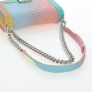 CHANEL Boy chanel Matelasse Chain Bag Caviar Skin Multicolor CC Auth 207613SM-7