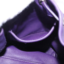 Miu Miu Shoulder Bag Leather Purple Silver Auth 207614V-23