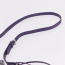 Miu Miu Shoulder Bag Leather Purple Silver Auth 207614V-14