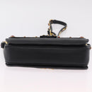 Miu Miu Shoulder Bag Leather Black Gold Auth 207615V-5