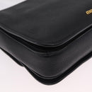Miu Miu Shoulder Bag Leather Black Gold Auth 207615V-17