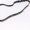 Miu Miu Shoulder Bag Leather Black Gold Auth 207615V-10