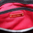 Miu Miu Shoulder Bag Leather Black Gold Auth 207615V-26