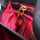 Miu Miu Shoulder Bag Leather Black Gold Auth 207615V-31