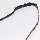 Miu Miu Shoulder Bag Leather Black Gold Auth 207615V-14