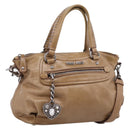 Miu Miu Hand Bag Leather 2way Brown Silver Auth 207616V-1