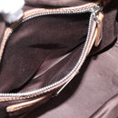Miu Miu Hand Bag Leather 2way Brown Silver Auth 207616V-26