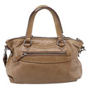 Miu Miu Hand Bag Leather 2way Brown Silver Auth 207616V-2