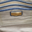Miu Miu Hand Bag Vitellolux 2way Navy Gold Auth 207618-20