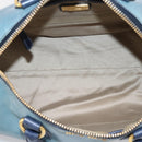 Miu Miu Hand Bag Vitellolux 2way Navy Gold Auth 207618-11