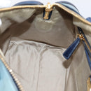 Miu Miu Hand Bag Vitellolux 2way Navy Gold Auth 207618-21