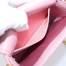 Miu Miu Matelasse Chain Shoulder Bag Leather Pink Gold Auth 207619V-21