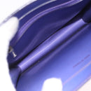 CHANEL Hologram Chain Shoulder Bag Vinyl Purple Silver CC Auth 207620A-10