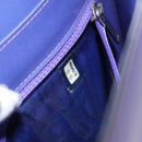 CHANEL Hologram Chain Shoulder Bag Vinyl Purple Silver CC Auth 207620A-12