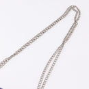 CHANEL Hologram Chain Shoulder Bag Vinyl Purple Silver CC Auth 207620A-14