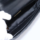 Miu Miu Chain Shoulder Bag Leather Black Gold Auth 207621SAM-11