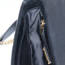 Miu Miu Chain Shoulder Bag Leather Black Gold Auth 207621SAM-20